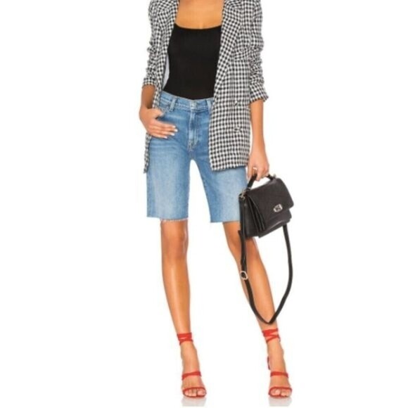 7 For All Mankind Pants - 7 FOR ALL MANKIND Bermuda High Waist Shorts 